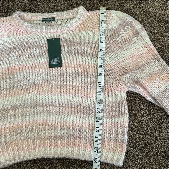 Wild Fable Sweater Size M Orange Space Dye Crewneck Pullover NWT - Picture 7 of 8